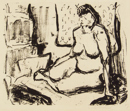 Erich Heckel, ‘Squatting Girl’, 1907