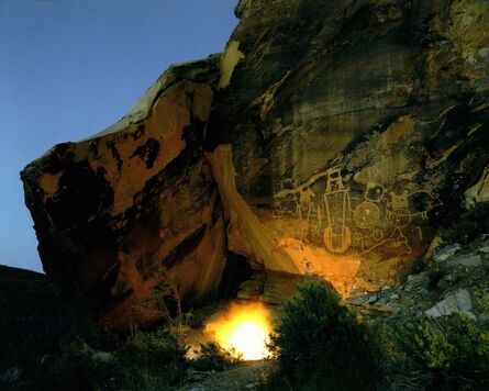 Steve Fitch, ‘Sheltered Fire And Petroglyphs In Eastern Utah, May 23’, 1983