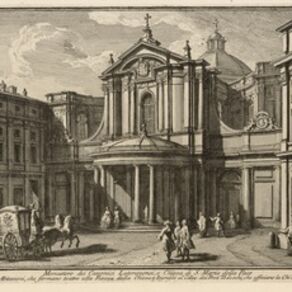 Giuseppe Vasi, ‘Monastero dei Canonici Lateranensi, e Chiesa di S. Maria della Pace’, 1747-1801