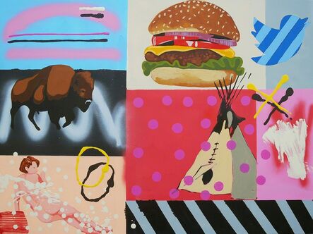 Frank Buffalo Hyde, ‘Meta Painting - Cheeseburger’, 2017