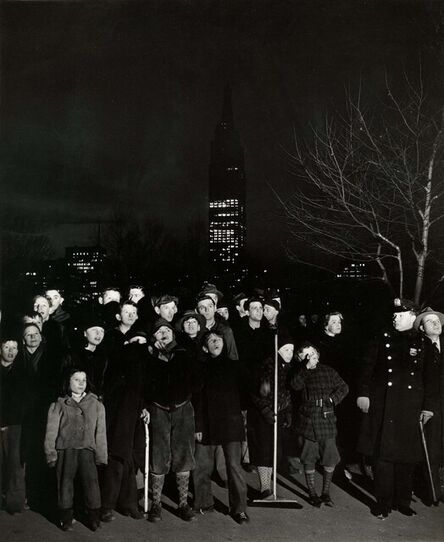 Weegee, ‘Watching Five Alarm Fire, First Avenue and 30th Street’, ca. 1940