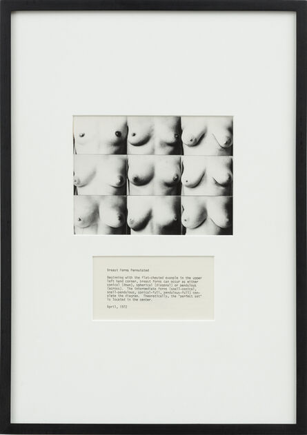 Martha Wilson, ‘ Breast Forms Permutated ’, 1972/2008
