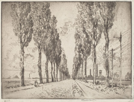 Joseph Pennell, ‘The Avenue, Valenciennes’, 1910