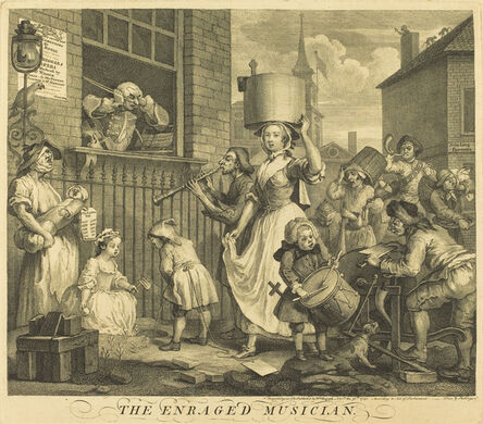 William Hogarth, ‘The Enraged Musician’, 1741