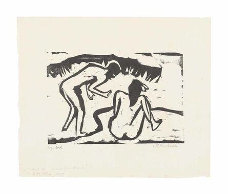 Ernst Ludwig Kirchner, ‘Badendes Paar’, 1909