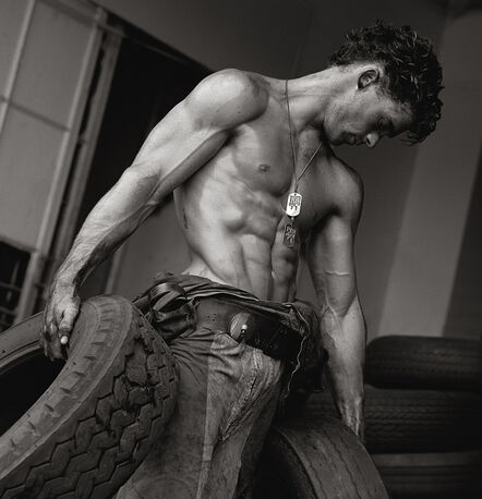 Herb Ritts, ‘Fred with Tires II’, 1984