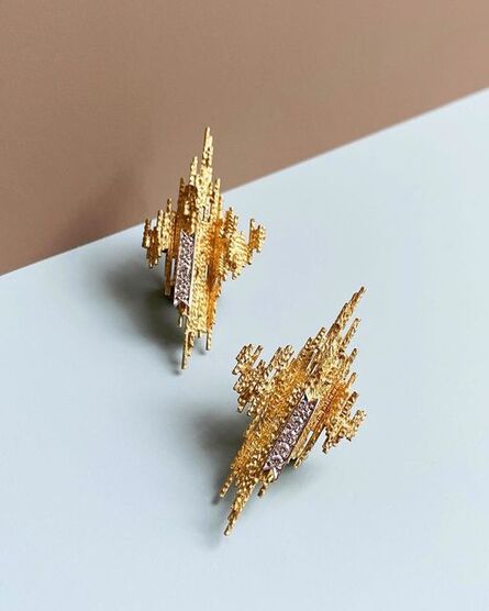 Grima, ‘Gold and Diamond Earrings’, 2019