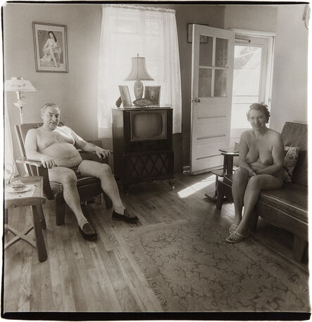 Diane Arbus, ‘Retired man and his wife at home in a nudist camp one morning, N.J.’, 1963