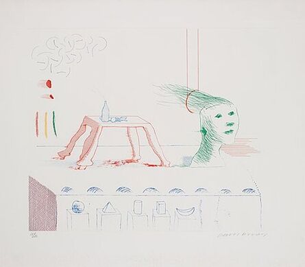 David Hockney, ‘David Hockney 'A Moving Still Life' 1976-77 Etching’, 1976-77
