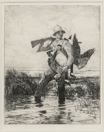 Frank Weston Benson, ‘Marsh Gunner’, 1918
