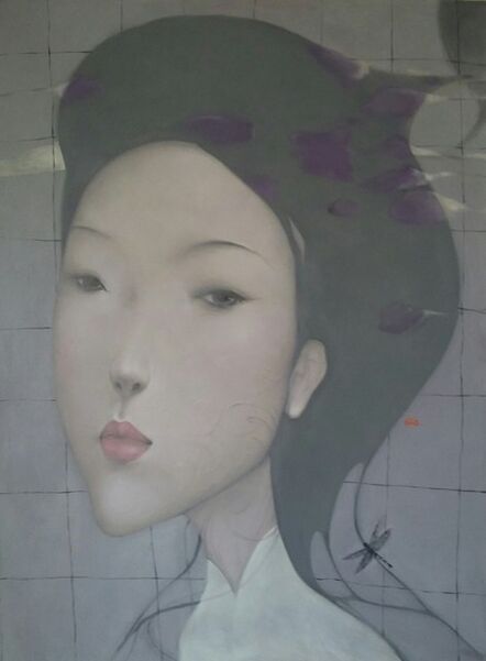 Nguyen Van Cuong, ‘'Elegance' Large Oil on Canvas Figurative Portrait Painting’, 2016