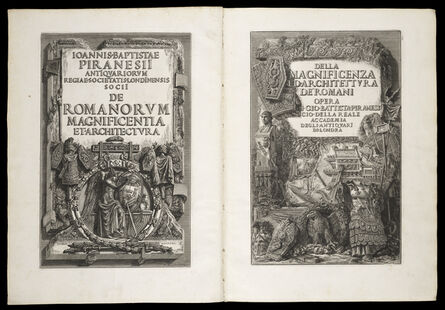 Giovanni Battista Piranesi, ‘[Facing title pages]’, 1761