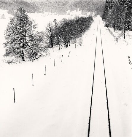 Michael Kenna, ‘Railway Lines in Snow, Quarto Santa Chiara, Palena, Abruzzo, Italy ’, 2016
