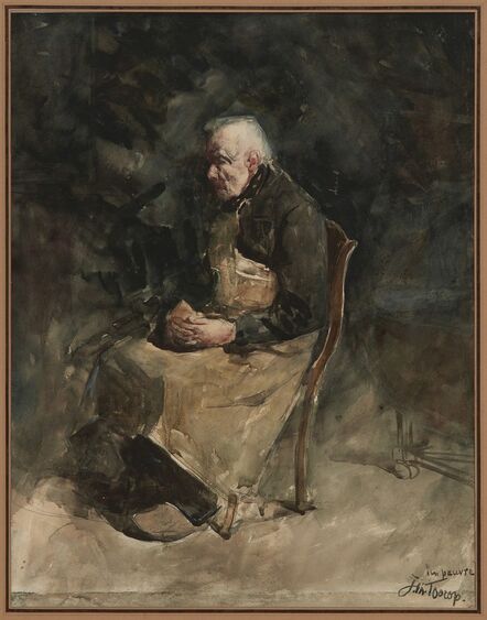 Jan Toorop, ‘Le Pauvre (Study for l’Intérieur a Haeren)’, 1883