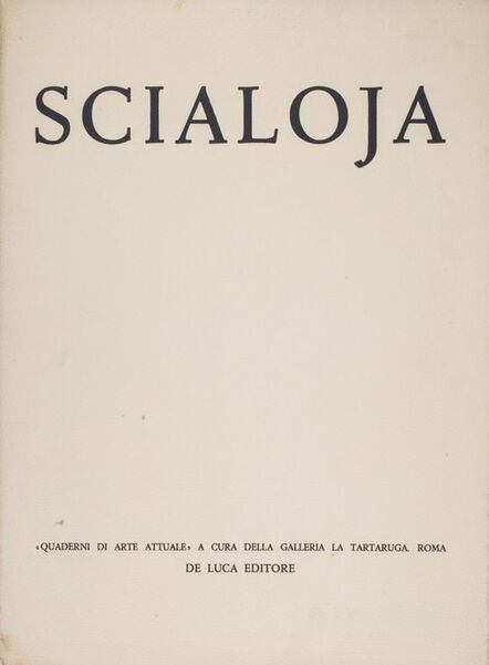 Toti Scialoja, ‘Scialoja - Quaderni di arte attuale’, 1959