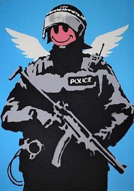 Banksy, ‘Pink faced Flying Copper AP’, 2003