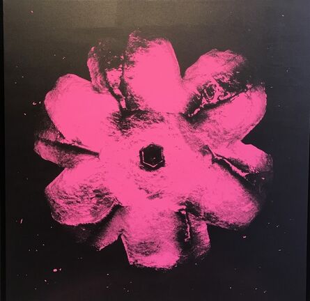 Rubem Robierb, ‘Power Flower N-2 (Light pink on black)’, 2016
