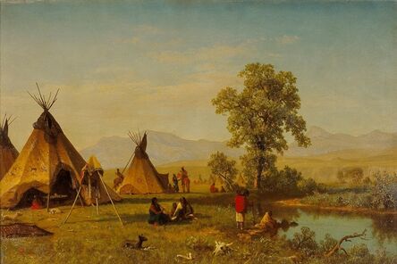 Albert Bierstadt, ‘Sioux Village near Fort Laramie’, 1859