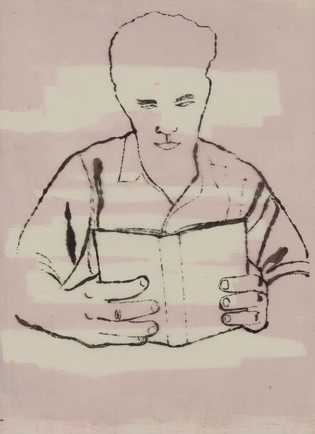 Andy Warhol, ‘Man Reading’, 1950-51