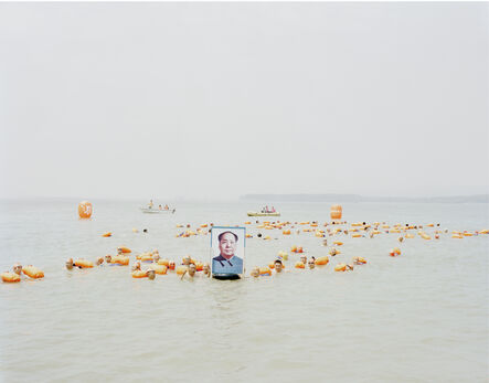 Zhang Kechun, ‘People Crossing the Yellow River with a Photo of Mao Zedong, Henan’, 2012