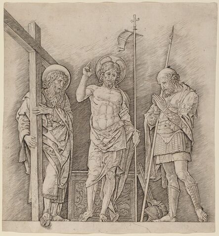 Andrea Mantegna, ‘Risen Christ between Saints Andrew and Longinus’, ca. 1472