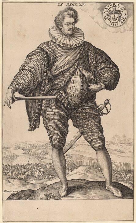 Hendrik Goltzius, ‘Polish Nobleman Standing (Stanislaus Sobocki at Age 27)’, 1583