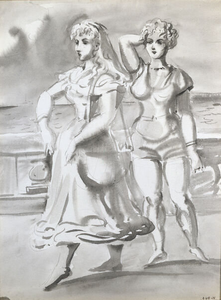 Reginald Marsh, ‘Two Women on a Promenade’, 1948