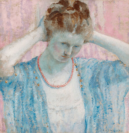 Frederick Carl Frieseke, ‘The Coral Necklace’, ca. 1917
