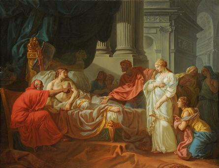 Jacques-Louis David, ‘Erasistratus Discovers the Cause of Antiochus's Disease ’, 1774
