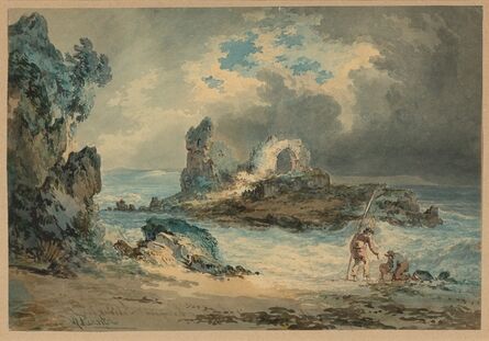 J. M. W. Turner, ‘Fishermen with Their Nets off a Sandy Bank’, Pre-1802