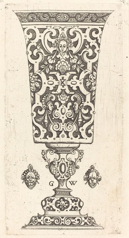 Georg Wechter I, ‘Goblet decorated with masque’, published 1579