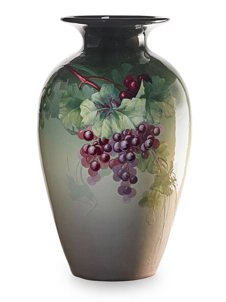 Weller Pottery, ‘Eocean floor vase with grapes’, 1898-1915