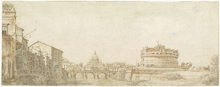 Giuseppe Zocchi, ‘View of Rome with the Dome of Saint Peter's and the Castel Sant' Angelo’, ca. 1750