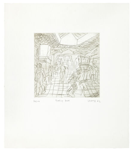 Leon Kossoff, ‘Booking Hall (Kilburn Underground)’, 1982