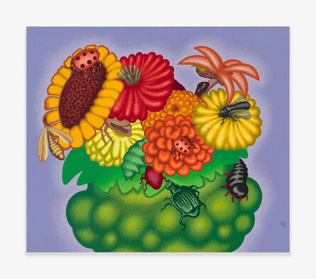 Peter Saul, ‘Bowl of Flowers with Insects’, 2020