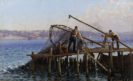 Fausto Zonaro, ‘Fishermen Bringing in the Catch’, Late 19th Century -Early 20th Century