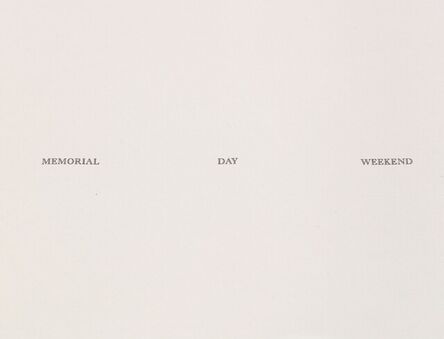 Felix Gonzalez-Torres, ‘Untitled (Memorial Day Weekend)’, c 2000