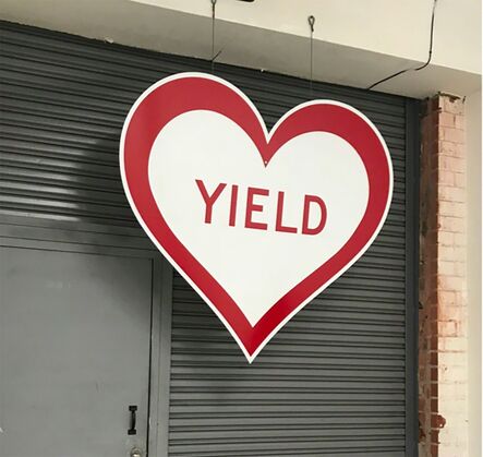 Scott Froschauer, ‘"Yield Heart" - Contemporary Street Sign Sculpture’, 2018