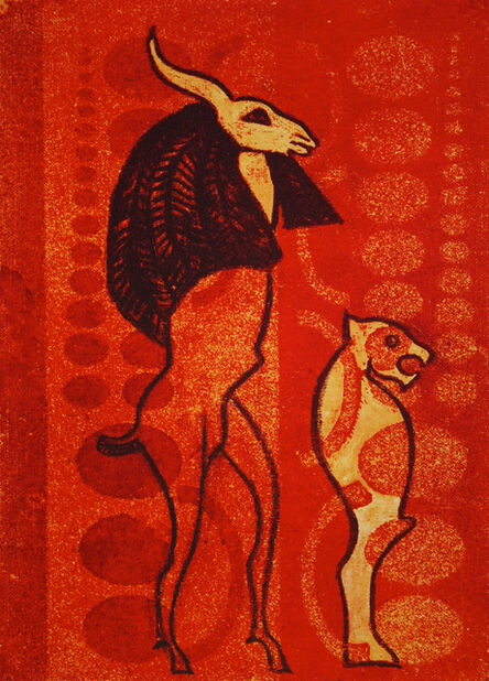 Max Ernst, ‘Untitled (Mythological Figures)’, 1972