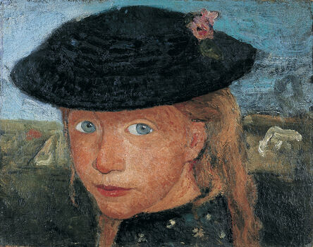 Paula Modersohn-Becker, ‘Tête d’une Jeune Fille Blonde Coiffée d’un Chapeau de Paille’, 1904