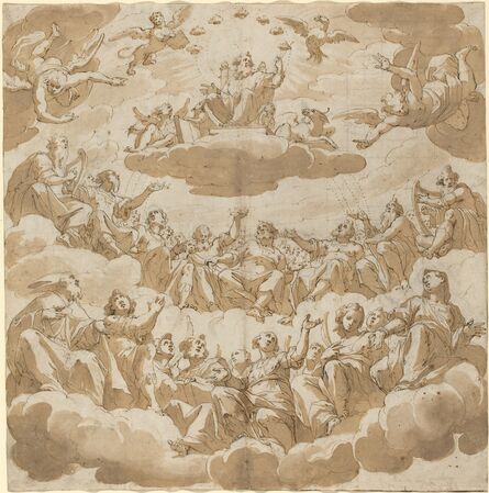 Giovanni Battista Trotti, ‘God Enthroned Surrounded by Saints’, possibly 1585/1590