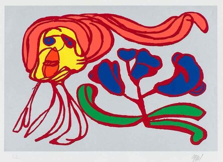 Karel Appel, ‘Floating Flower Passion (Silver)’, 1978-1979
