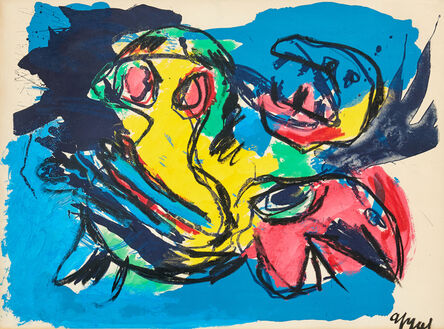 Karel Appel, ‘Oiseaux et Tête’, 1961