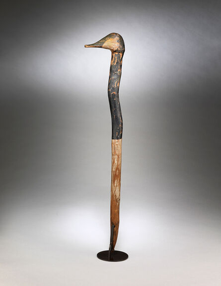 American Wildfowler, ‘Sculptural Primitive Root Head Goose Stick Decoy’, American-c.1920