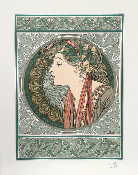 Alphonse Mucha, ‘Lady in Green’, 1901