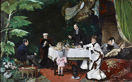 Louise Abbema, ‘Lunch in the Greenhouse’, 1877