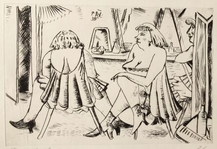 Paul Kleinschmidt, ‘(LADIES AT A DRESSING VANITY)’, 1930