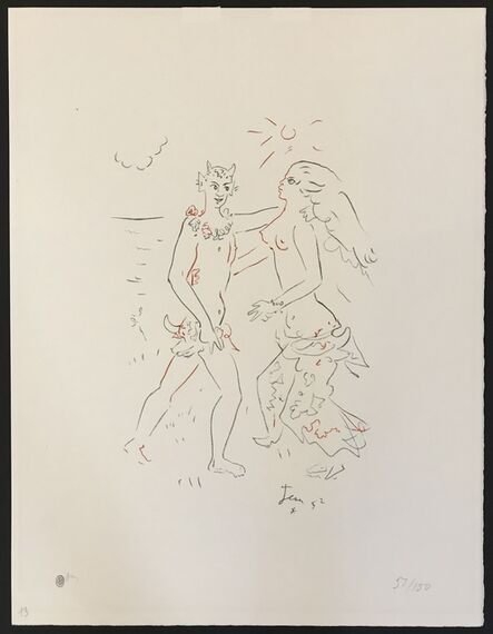 Jean Cocteau, ‘Satyr and Nymph’, 1952