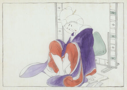 Unknown, ‘Japanese Shunga, Sitting Woman’, ca. 1922