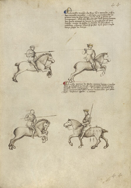 Fiore Furlan dei Liberi da Premariacco, ‘Equestrian Combat with Lance and Sword’, 1410